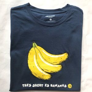 Joe Boxer Sleepwear "This Shirt is Bananas" T-Shirt Medium/Large Blue